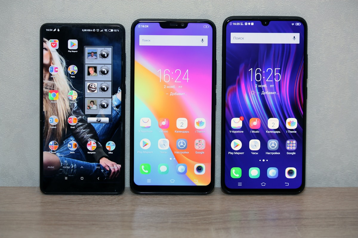 Latest technology gadgets display